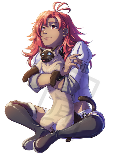 [Fanart] Hapi &amp; a cat